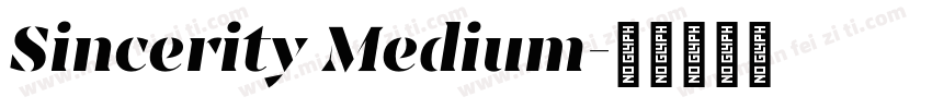Sincerity Medium字体转换